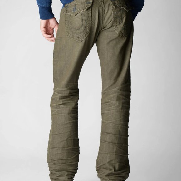 NWT True Religion Brand Jeans Green Corduroy Pants for Men - Size 30 - Picture 3 of 11